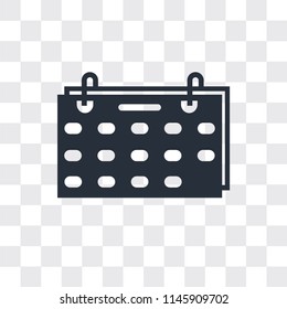 Calendar vector icon isolated on transparent background, Calendar logo concept
