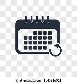 Calendar vector icon isolated on transparent background, Calendar logo concept