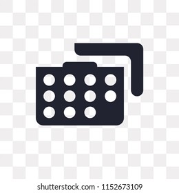 Calendar vector icon isolated on transparent background, Calendar logo concept