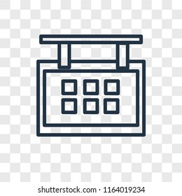 Calendar vector icon isolated on transparent background, Calendar logo concept
