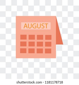 Calendar vector icon isolated on transparent background, Calendar logo concept