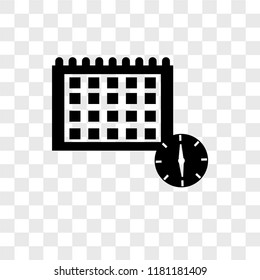 Calendar vector icon isolated on transparent background, Calendar logo concept
