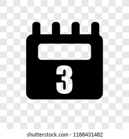 Calendar vector icon isolated on transparent background, Calendar transparency logo concept