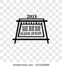 Calendar vector icon isolated on transparent background, Calendar transparency logo concept