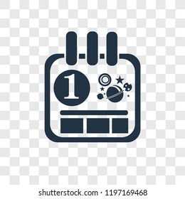 Calendar vector icon isolated on transparent background, Calendar transparency logo concept
