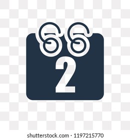 Calendar vector icon isolated on transparent background, Calendar transparency concept can be used web and mobile