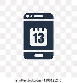 Calendar vector icon isolated on transparent background, Calendar transparency concept can be used web and mobile