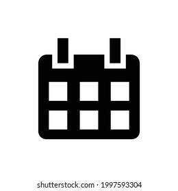 KalenderVektorsymbol einzeln auf weißem Hintergrund