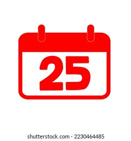 Calendar vector icon isolated on white background, vector illustration 