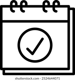 calendar vector icon isolated on white background