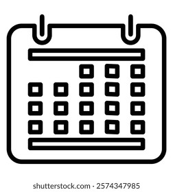 Calendar vector icon isolated. Schedule icon. Vector illustrator. 