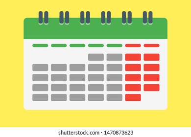 Calendar Vector Icon Logo Illustration Elements. Suitable for Infographic. Can be used in Mobile and Web.