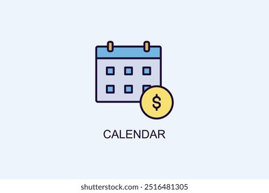 Calendar Vector Icon Or Logo Illustration