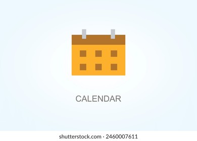 Calendar Vector, Icon Or Logo Sign Symbol Illustration