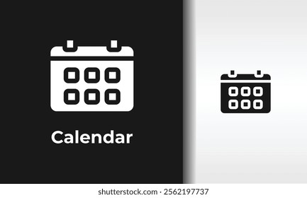 Calendar Vector, Icon Or Logo Sign Isolated Symbol Illustration