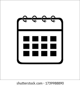 calendar vector icon logo symbol illustration template