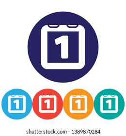 Calendar vector icon , lorem ipsum Flat design