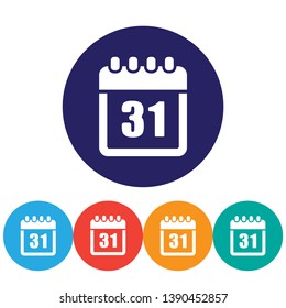 Calendar vector icon , lorem ipsum Flat design