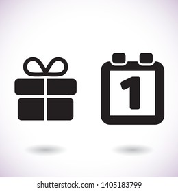Calendar vector icon , lorem ipsum Flat design