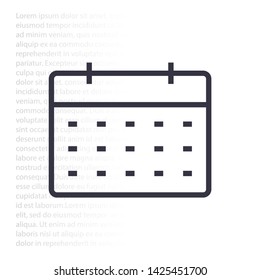 calendar Vector icon . Lorem Ipsum Illustration design