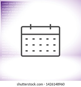 calendar Vector icon . Lorem Ipsum Illustration design
