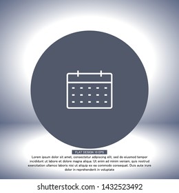 calendar Vector icon . Lorem Ipsum Illustration design