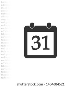 calendar vector icon , Lorem ipsum flat design