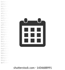 calendar vector icon , Lorem ipsum flat design