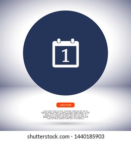 calendar vector icon , Lorem ipsum flat design
