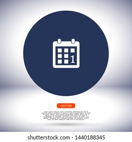 calendar vector icon , Lorem ipsum flat design