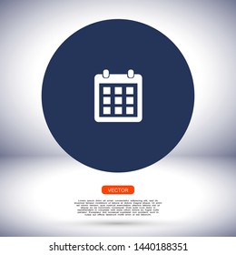 calendar vector icon , Lorem ipsum flat design