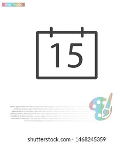 Calendar Vector icon . Lorem Ipsum Illustration design
