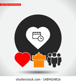 calendar Vector icon . Lorem Ipsum Illustration design