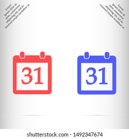 calendar vector icon , Lorem ipsum flat design