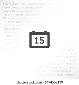 Calendar Vector icon . Lorem Ipsum Illustration design