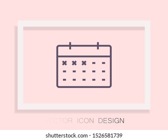 calendar Vector icon . Lorem Ipsum Illustration design