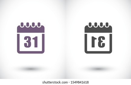 Calendar vector icon , lorem ipsum Flat design