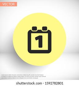 Calendar vector icon , lorem ipsum Flat design