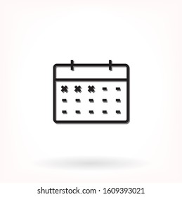 calendar Vector icon . Lorem Ipsum Illustration design