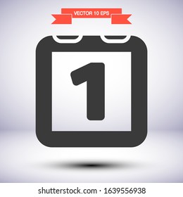 Calendar vector icon , lorem ipsum Flat design