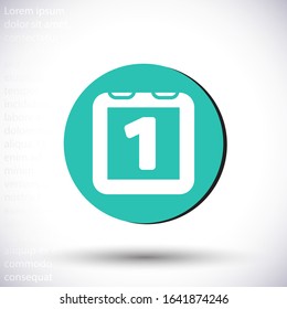 Calendar vector icon , lorem ipsum Flat design