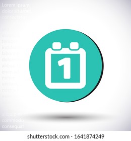 Calendar vector icon , lorem ipsum Flat design