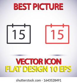 Calendar Vector icon . Lorem Ipsum Illustration design
