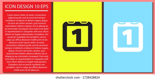 Calendar vector icon , lorem ipsum Flat design