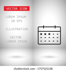 calendar Vector icon . Lorem Ipsum Illustration design
