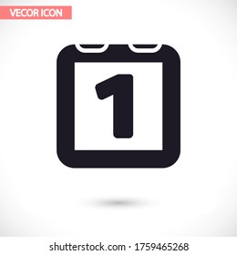 Icono de vector de calendario, lorem ipsum Diseño plano