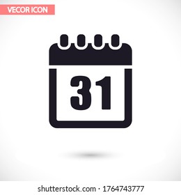 Calendar vector icon , lorem ipsum Flat design