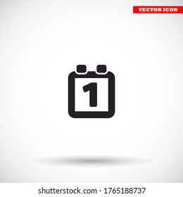 Calendar vector icon , lorem ipsum Flat design