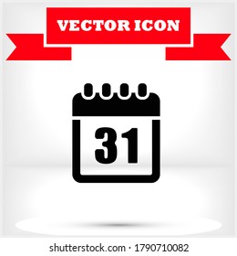 Calendar vector icon , lorem ipsum Flat design