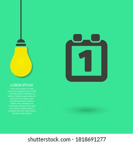 Calendar vector icon , lorem ipsum Flat design